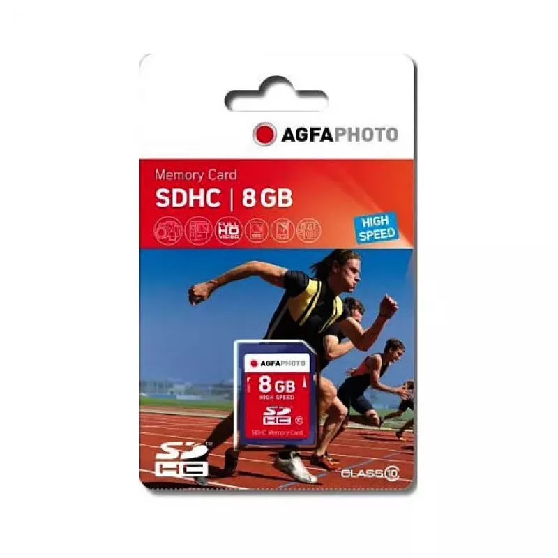 AgfaPhoto Scheda SDHC 8GB High Speed Class 10 UHS-I U1 V10