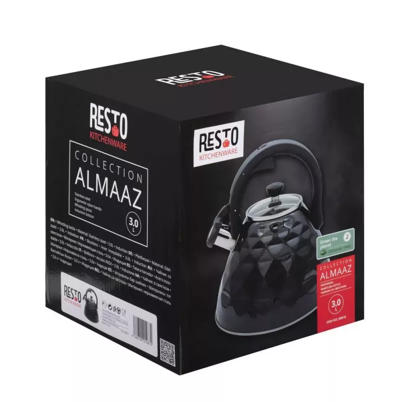 RESTO bollitore fischietto 3L acciaio inossidabile argento/nero 90610