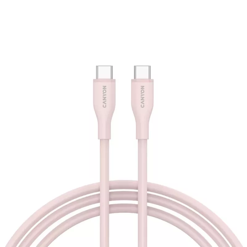 CANYON cavo USB-C su USB-C 60W 1m silicone Pink Sand