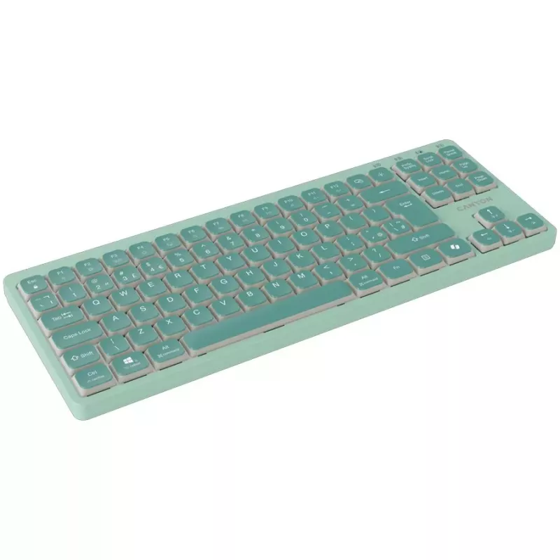 CANYON OnType 10 Low Profile EN Tastiera Cablata Verde