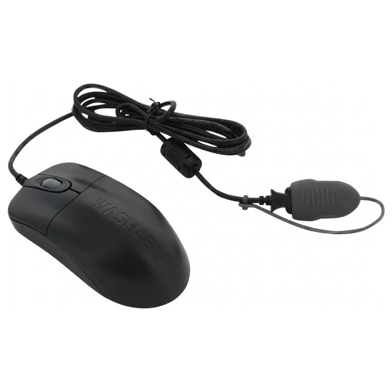 Seal Shield Silver Storm mouse ottico cablato impermeabile, 3 pulsanti, USB, nero