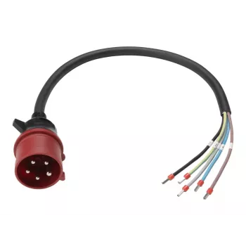Cavo di alimentazione Anker SOLIX, IEC 60309 3P+N+E a estremità aperta, 32 A, 60 cm, rosso