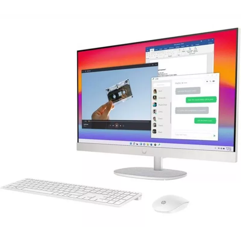 HP All-in-One 24-cr2002na PC desktop, Intel Core Ultra 5 225U, 8 GB RAM DDR5, 1 TB SSD NVMe, display FHD UWVA antiriflesso da 23,8 pollici, Intel Arc Graphics, Wi-Fi 6, Bluetooth 5.3 (ricondizionato, Open Box)