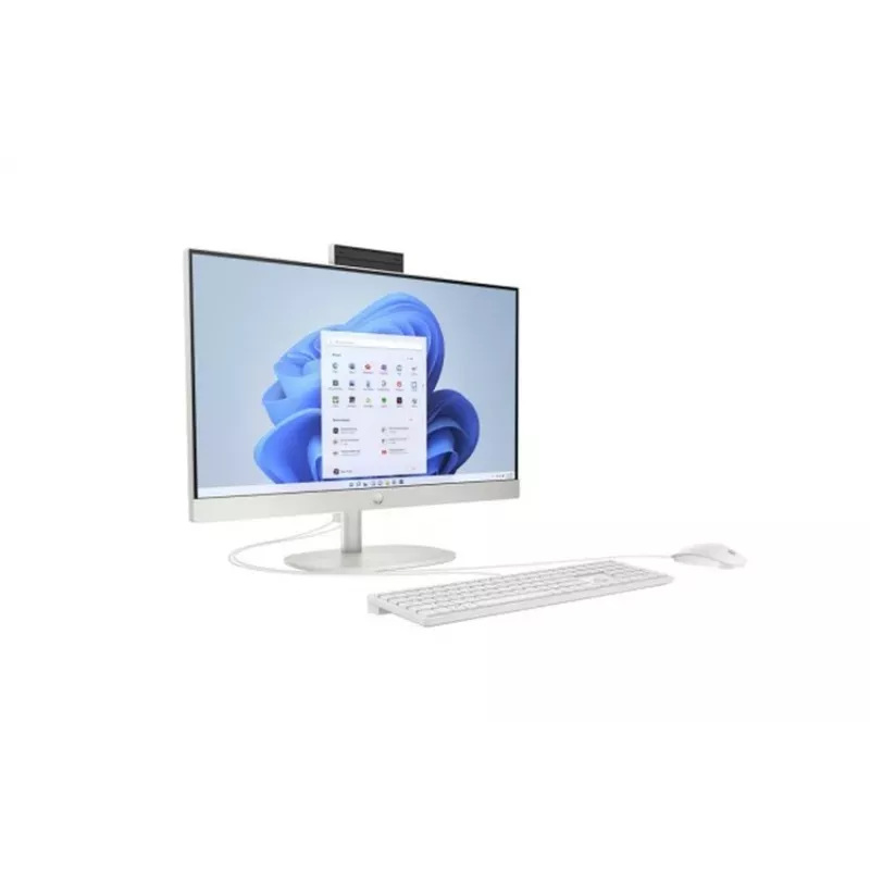 HP All-in-One 24-cr0048na PC desktop, display FHD IPS da 23,8 pollici, Intel Core i5-1334U, 8 GB RAM, 512 GB SSD, Windows 11 Home, bianco (ricondizionato)