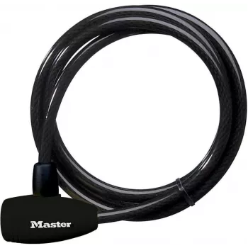 Master Lock 8154EURD lucchetto a cavo con chiave, 1,8 m x 10 mm, nero