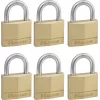 Master Lock 140EURSIX confezione da 6 lucchetti con chiave unica 22mm corpo in ottone