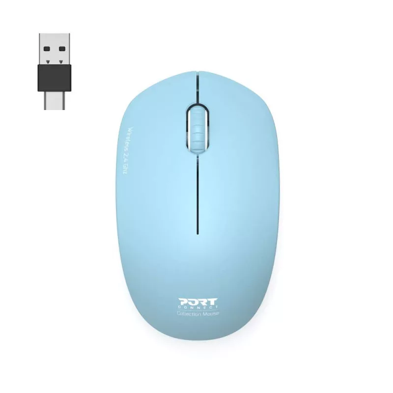 PORT CONNECT Mouse Collection II wireless 2,4 GHz blu pastello