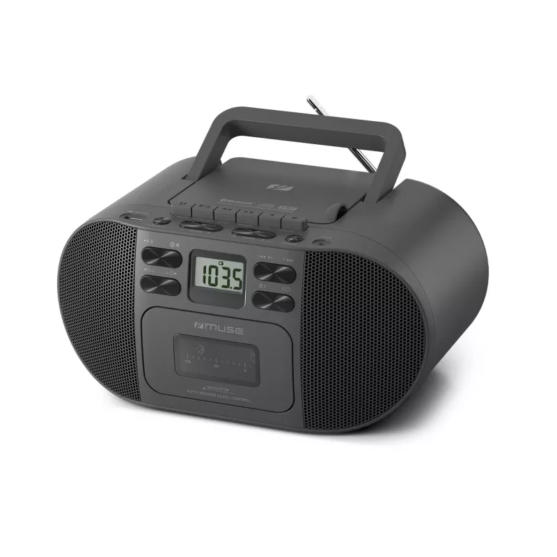 Muse M-188RDC boombox CD con Bluetooth, radio FM, USB, nero