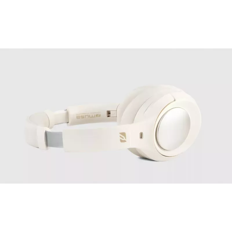 Muse M-295 ANCW cuffie wireless over-ear con cancellazione attiva del rumore, bianco