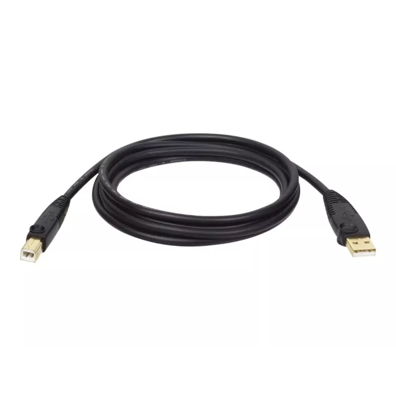 Tripp Lite U022-015 cavo dispositivo USB 2.0 Hi-Speed A/B, schermato, maschio/maschio, 15 ft (4,57 m), nero