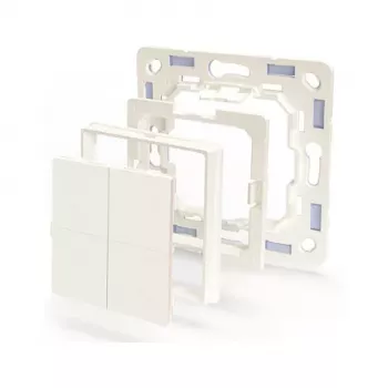 Shelly Plug & Play BLU Wall Switch 4 adattatore Legrand & Shelly bianco
