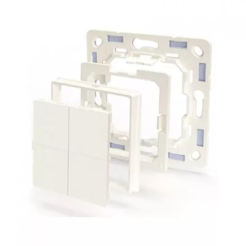 Shelly Plug & Play BLU Wall Switch 4 adattatore Legrand & Shelly bianco