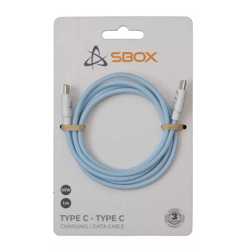 SBOX cavo USB-C su USB-C 1m blu – ricarica e sincronizzazione dati