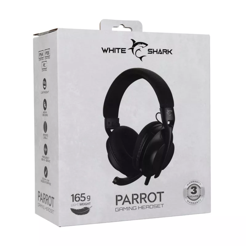 White Shark PARROT GH-2440 Cuffie Gaming nere