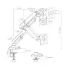 White Shark KHUFU-I GMS-3210 / Supporto da scrivania per 1 monitor
