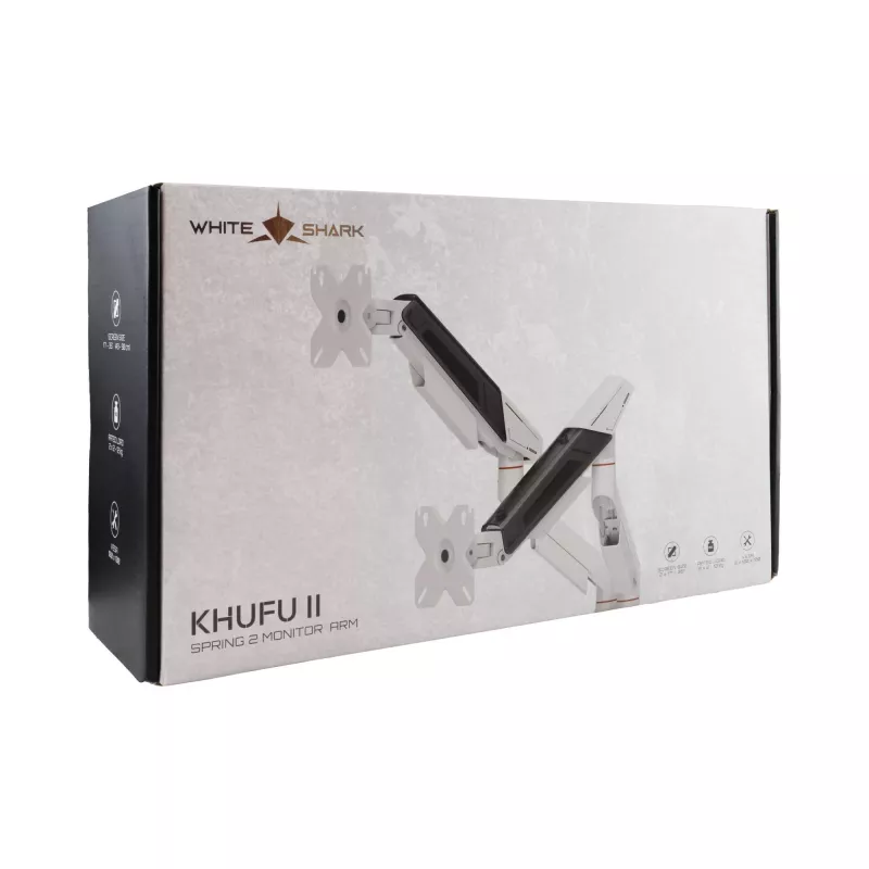 White Shark KHUFU-II GMS-3211 / Supporto da scrivania per 2 monitor