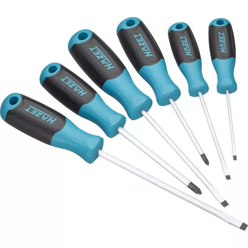 HAZET Set di cacciaviti 811/6, 6 pezzi, blu/nero, antiscivolo
