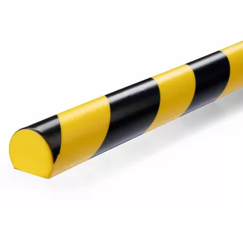 Durable S32R passacavi da pavimento, PVC, nero/giallo, arrotondato, 1000 mm