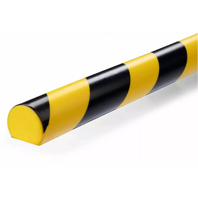 Durable S32R passacavi da pavimento, PVC, nero/giallo, arrotondato, 1000 mm