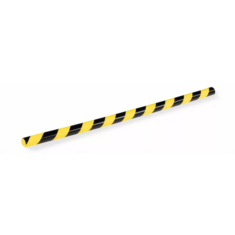 Durable S32R passacavi da pavimento, PVC, nero/giallo, arrotondato, 1000 mm