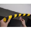Durable S32R passacavi da pavimento, PVC, nero/giallo, arrotondato, 1000 mm