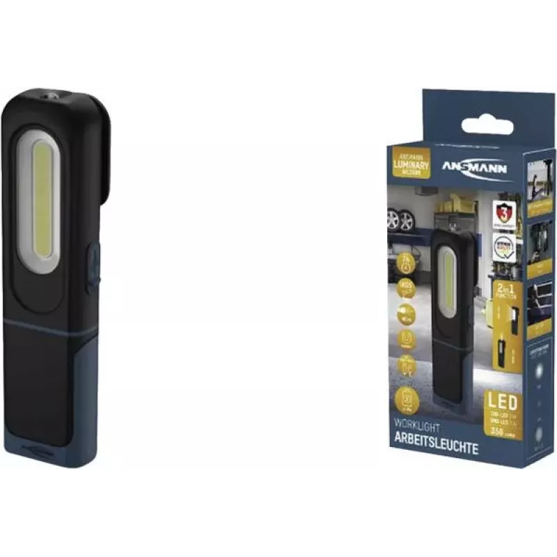 ANSMANN WL350R faretto LED a batteria nero, 1800 lux, 350 lumen, 1 pz. (1600-0706)