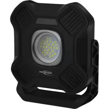 ANSMANN WL2000R lampada da lavoro LED ricaricabile, nero, 20W, 2000lm, con magnete, gancio di sospensione, treppiede - 1 pz. (1600-0755)