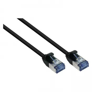 GoodConnections RNS® cavo patch SlimLine, Cat.6A, U/FTP, PiMF, senza alogeni (LSZH), 500MHz, rame, nero, 1m