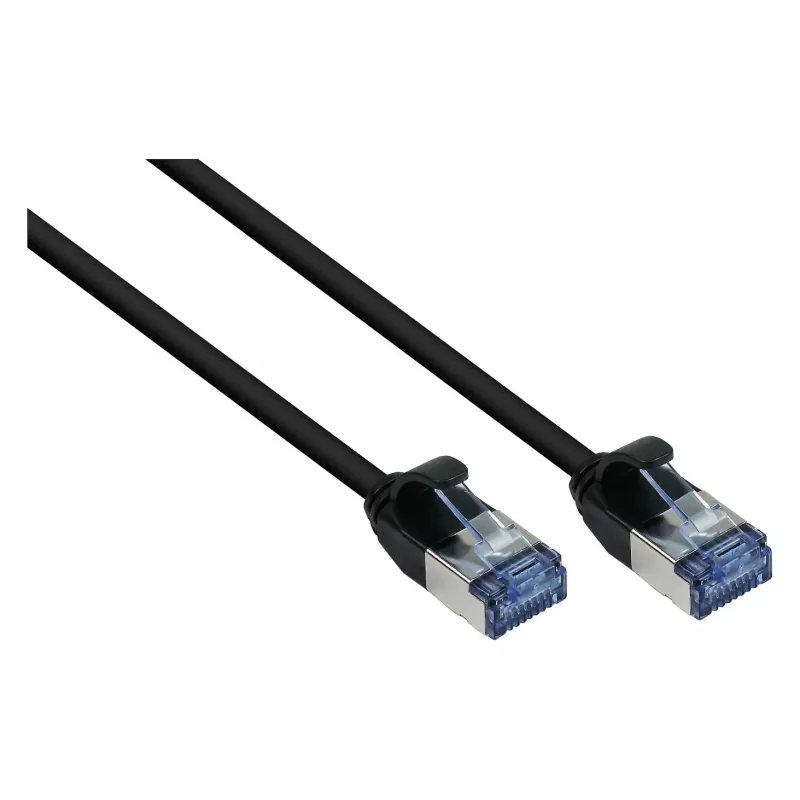 GoodConnections RNS® cavo patch SlimLine, Cat.6A, U/FTP, PiMF, senza alogeni (LSZH), 500MHz, rame, nero, 1m