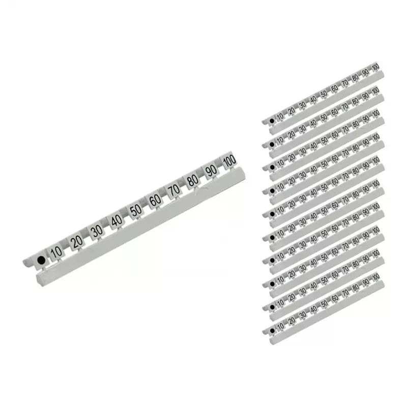 GoodConnections Marcatori numerici per cavi in fibra ottica LC, da 10 a 100 a passi di dieci, set da 10 pezzi (GC-N0071)