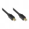 GoodConnections cavo Mini DisplayPort 1.2, connettore maschio su connettore maschio, dorato, nero, 1 m