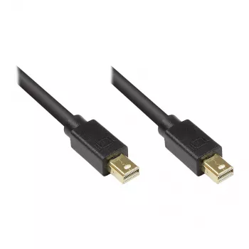 GoodConnections cavo Mini DisplayPort 1.1, connettore maschio su connettore maschio, dorato, nero, 3 m