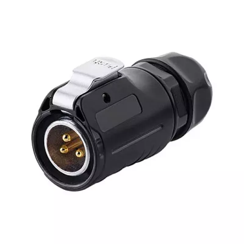GoodConnections IC01-20P301 connettore industriale S1 Power, spina a 3 poli, M20, blocco click, terminale a saldare, IP65/66