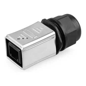 GoodConnections Industrial Connector S6 - spina non popolata, foro RJ45, metallo, Good Connections®