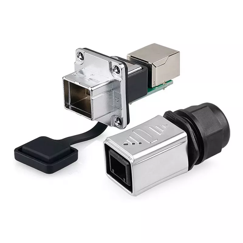 GoodConnections Industrial Connector S6 - spina non popolata, foro RJ45, metallo, Good Connections®