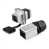 GoodConnections Industrial Connector S6 - spina non popolata, foro RJ45, metallo, Good Connections®
