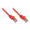 GoodConnections Alcasa cavo patch Cat5e RJ-45, 0,15m, rosso, connettori placcati in oro