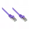 GoodConnections Alcasa cavo patch RJ45, Cat5e, UTP, 0,15m, placcato in oro, viola