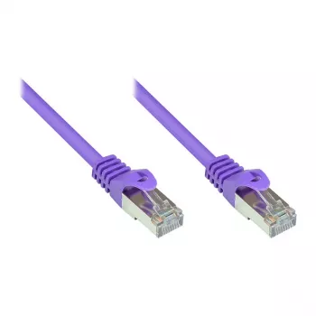 GoodConnections Alcasa cavo patch RJ45, Cat5e, UTP, 0,15m, placcato in oro, viola
