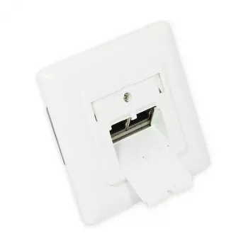GoodConnections presa di rete Cat. 6, 2xRJ45, schermata, da incasso, compatibile con design, ingresso cavo verticale, bianco segnale (RAL 9003), GC-N0024