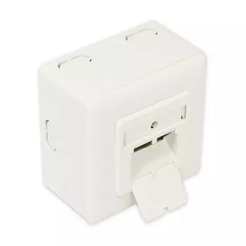 GoodConnections presa di rete a parete Cat.6, 2xRJ45, schermata, da parete, bianco perla RAL1013, GC-N0027