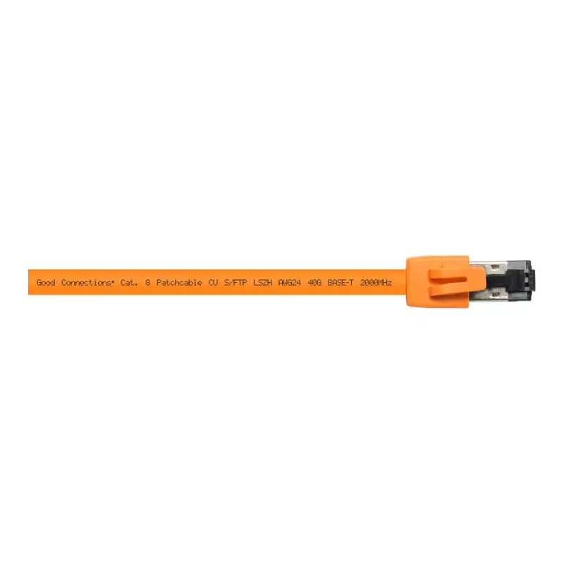 GoodConnections RNS® Cat.8.1 S/FTP cavo patch, LSZH, 2000MHz, 40Gbit/s, arancione, 1m