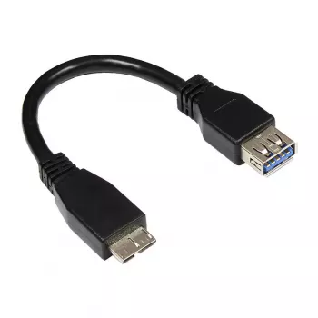 GoodConnections cavo adattatore USB 3.0 OTG, connettore maschio Micro USB B su connettore femmina USB-A, nero, 0,1 m