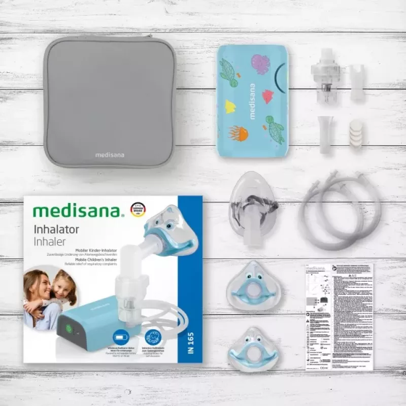 MEDISANA inalatore IN 165 nebulizzatore a compressore bianco/blu