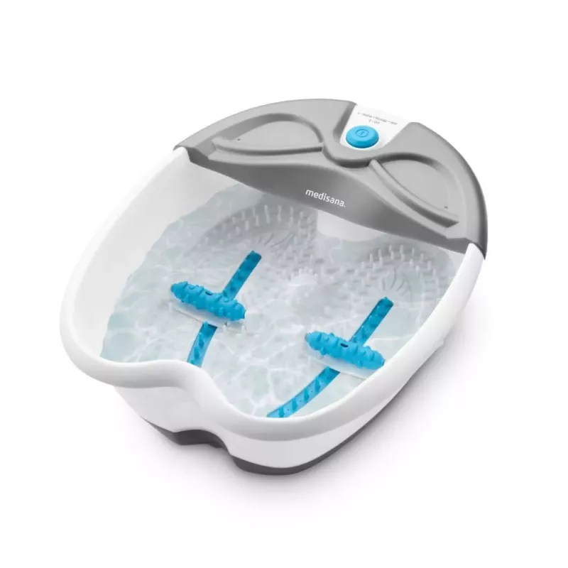 MEDISANA FS 350 idromassaggio per piedi con massaggio a bolle e vibrazione, riscaldamento, rulli, accessori per pedicure