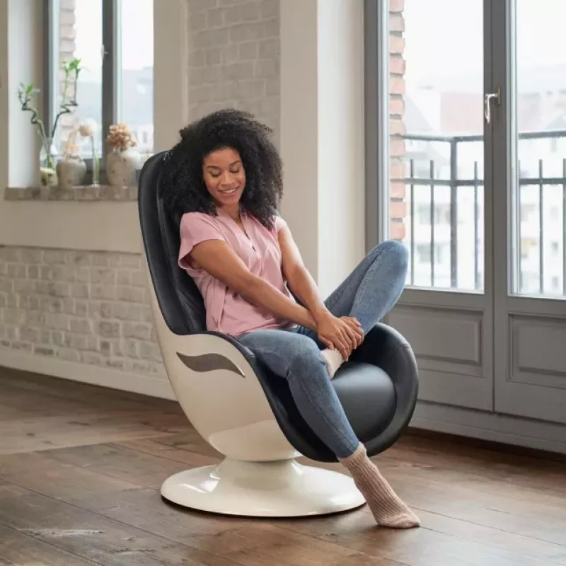 Medisana RS 660 poltrona lounge massaggiante Shiatsu con calore, nero