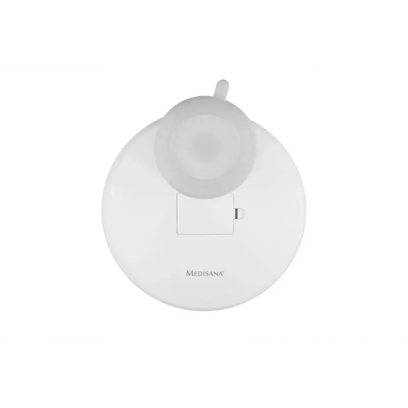 Medisana CM 850 specchio cosmetico LED con ingrandimento 5x, LED bianco luce diurna, sensore touch, rotazione 360°, argento