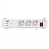 Equip ciabatta CEE 7/7 90° su 3x Schuko / 2x USB-C + USB-A, bianco, 1,5m