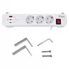 Equip ciabatta CEE 7/7 90° su 3x Schuko / 2x USB-C + USB-A, bianco, 1,5m