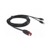 Equip cavo PoweredUSB 24V su connettore maschio Mini-DIN 3 pin 3,00m nero